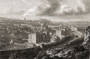 Vue de Calton Hill, Édimbourg, de 