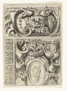 Cartouche avec tête d