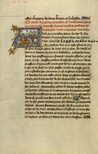Initiale A : Gillion défait le roi de Fez - Lieven van Lathem
