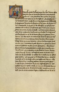 Initial Q : Gillion demande au comte de Hainaut la permission de partir en pèlerinage - Lieven van Lathem