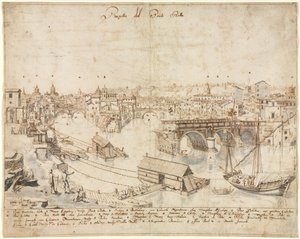 Dix-huit vues de Rome : Le Ponte Rotto - Lievin Cruyl