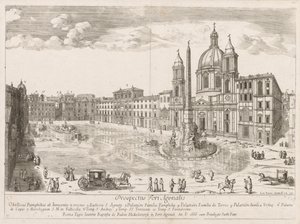 Piazza Navona de Prospectus Locurum Urbis Romae Insignium, 1666 - Lievin Cruyl