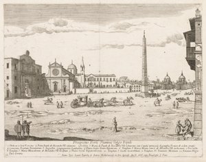 Piazza del Popolo de "Prospectus Locurum Urbis Romae Insign[ium]"