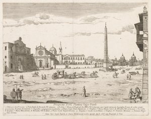 Piazza del Popolo de Prospectus Locurum Urbis Romae Insignium, 1666