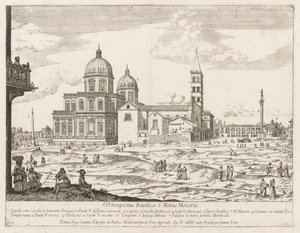 Santa Maria Maggiore de "Prospectus Locurum Urbis Romae Insign[ium]" - Lievin Cruyl