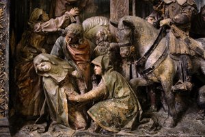 Retable, panneau central, détail, l