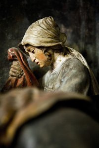 Panneau droit du retable, (détail) La Déposition de la Croix - Ligier Richier