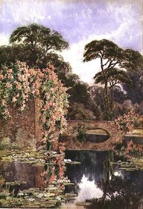 Un vieux mur et un jardin d
