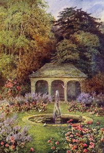 Le Jardin de la Piscine (lithographie en couleur)