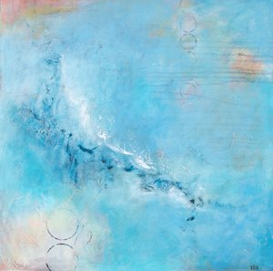 Abstrait « Fluid Blue » - Lillian Christiansson