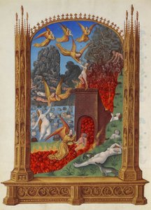 Les âmes purifiées au purgatoire Les Très Riches Heures du duc de Berry - Limbourg Brothers