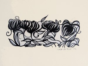Crocus, 2014 (plume et encre) - linda arthurs