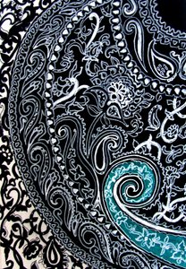 Étude Paisley, 2016 (Encre sur papier aquarelle) - linda arthurs