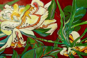Fleur blanche, 2016 (technique mixte)