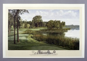 16e trou, Hazeltine National Golf Club, Chaska, Minnesota, USA, 1991