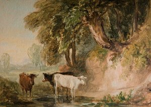 Scène pastorale avec du bétail, XIXe siècle