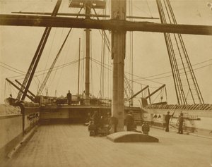 Pont arrière du HMS "Impregnable", 1852-1854 (photo) - Linnaeus Tripe