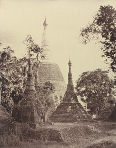 Rangoon : Vue rapprochée de la pagode Shwe Dagon, novembre 1855 (photo) - Linnaeus Tripe