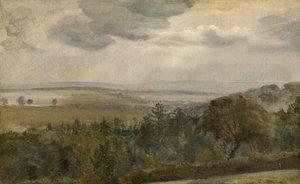 Paysage étendu avec nuages, c.1850 - Lionel Constable
