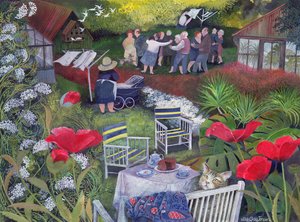 Fête de surveillance de quartier, 1995 (encre acrylique, gouache) - Lisa Graa Jensen