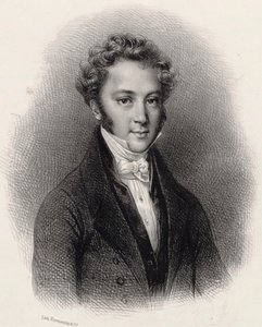 Portrait du pianiste et compositeur Ignaz Moscheles 1794-1870, vers 1830 - Lithographie Formentin et C..