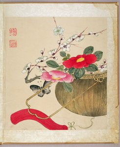 Une série de peintures de fleurs et d