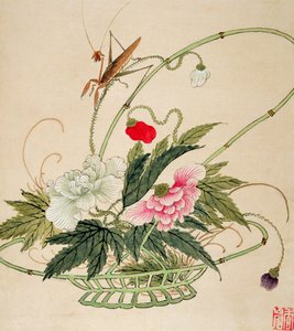 Une série de peintures de fleurs et d