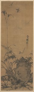 Lys et papillons - Liu Shanshou