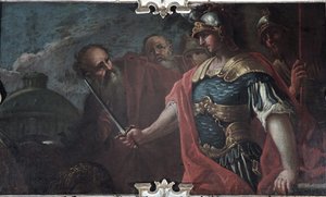 Alexandre le Grand coupant le nœud gordien - Livio Retti