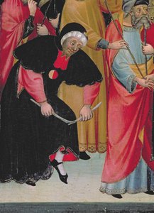 Barcelonais juifs, détail du Retable de la Vierge et de Saint Georges, c.1390-1400