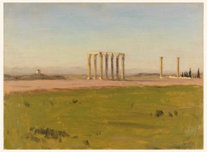 Dessin, Étude de ruines dans un paysage, 24 janvier 1878 - Lockwood de Forest