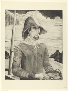 Pêcheur breton (Pêcheur Breton II) - Lodewijk Schelfhout (signed by artist)