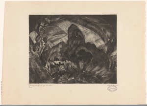 Paysage vallonné avec arbres - Lodewijk Schelfhout (signed by artist)