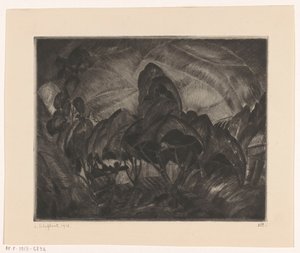 Paysage avec arbres - Lodewijk Schelfhout (signed by artist)