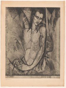 Homme nu aux yeux fermés