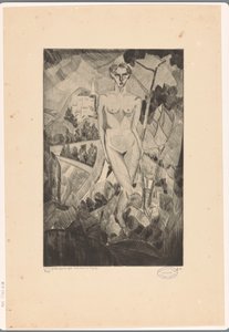 Femme nue dans un paysage