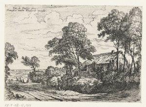 Maison avec toit de chaume - Lodewijk de Vadder