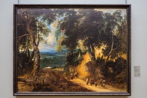 La forêt de Soignes avec des vendeurs de marché