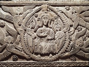 Art lombard : Christ en gloire, bas-relief de l