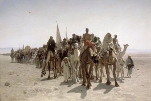 Pèlerins en route pour La Mecque - Léon Belly