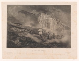 Vue du Pont du Diable dans le col du Saint-Gothard