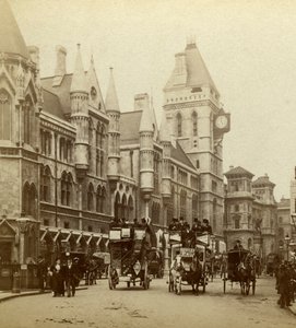 Tribunaux, Strand, Londres, fin XIXe siècle - London Stereoscopic and Photographic Co