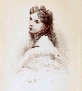 Gravure de Cora Pearl par Léopold Flameng. - Leopold Flameng