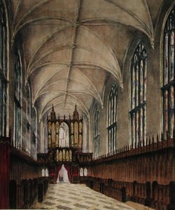 Intérieur de la chapelle du New College après les modifications de la fin du XVIIIe siècle, c.1870 - Loraine Salome Estridge