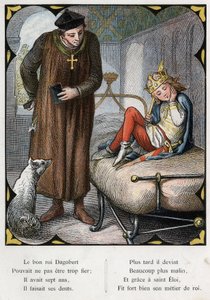 Illustration de Lorenz Frolich (1820-1908) pour la chanson populaire « Le bon roi Dagobert ». Édition J. Hetzel. Vers 1880. (Mal de dents) - Lorens Frolich