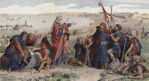 Thyra Dannebod ordonnant la construction du Danevirke - Lorens Frolich