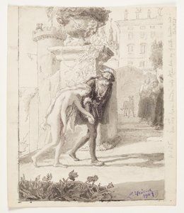 "Alors il la prit par la main et la conduisit dans le château" - Lorenz Frølich