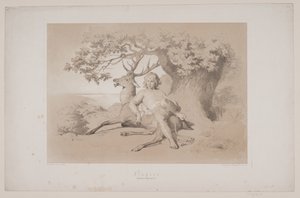 La fuite, p. 23, illustration pour "Hjortens Flugt" de Christian Winther