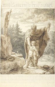 Hakon Jarl sacrifiant son fils - Lorenz Frølich