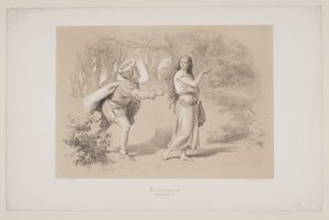Kongsgården, p. 69, illustration de "Hjortens Flugt" de Christian Winther - Lorenz Frølich